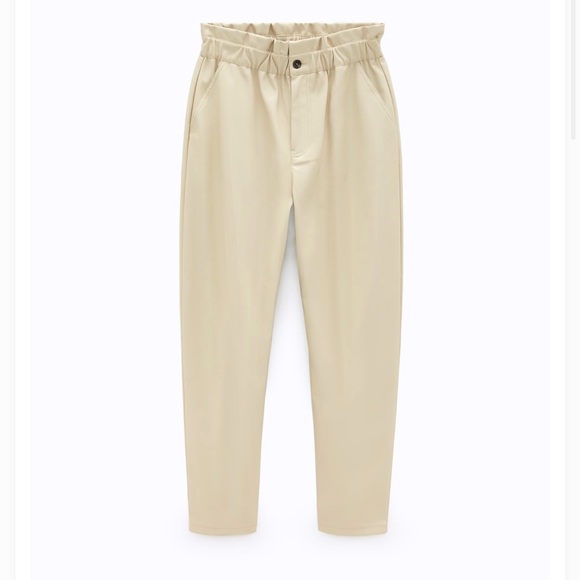 🔥🔥PRICE DROP-ZARA FAUX LEATHER BAGGY PANTS - Picture 1 of 7